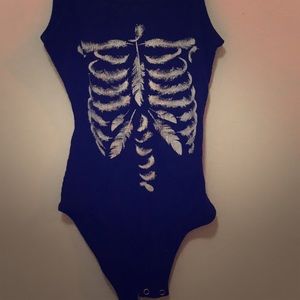 Summer Feather Skeleton bodysuit